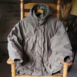 Members Only down jacket Army brown/green, size L